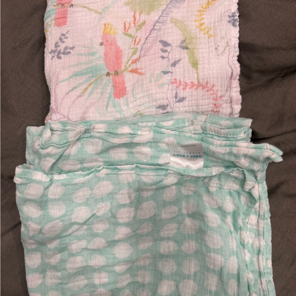 aden + anais set of two muslin swaddle blankets